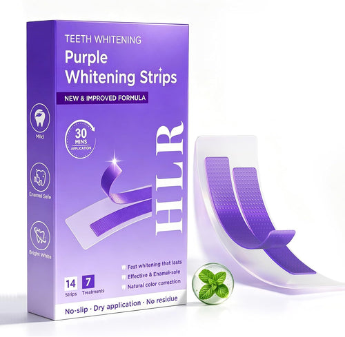 Purple Whitening Strips Application Image